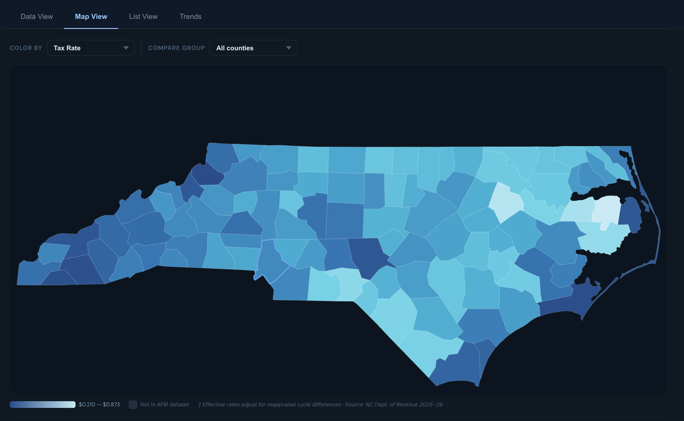 NC County Financial Explorer Overview