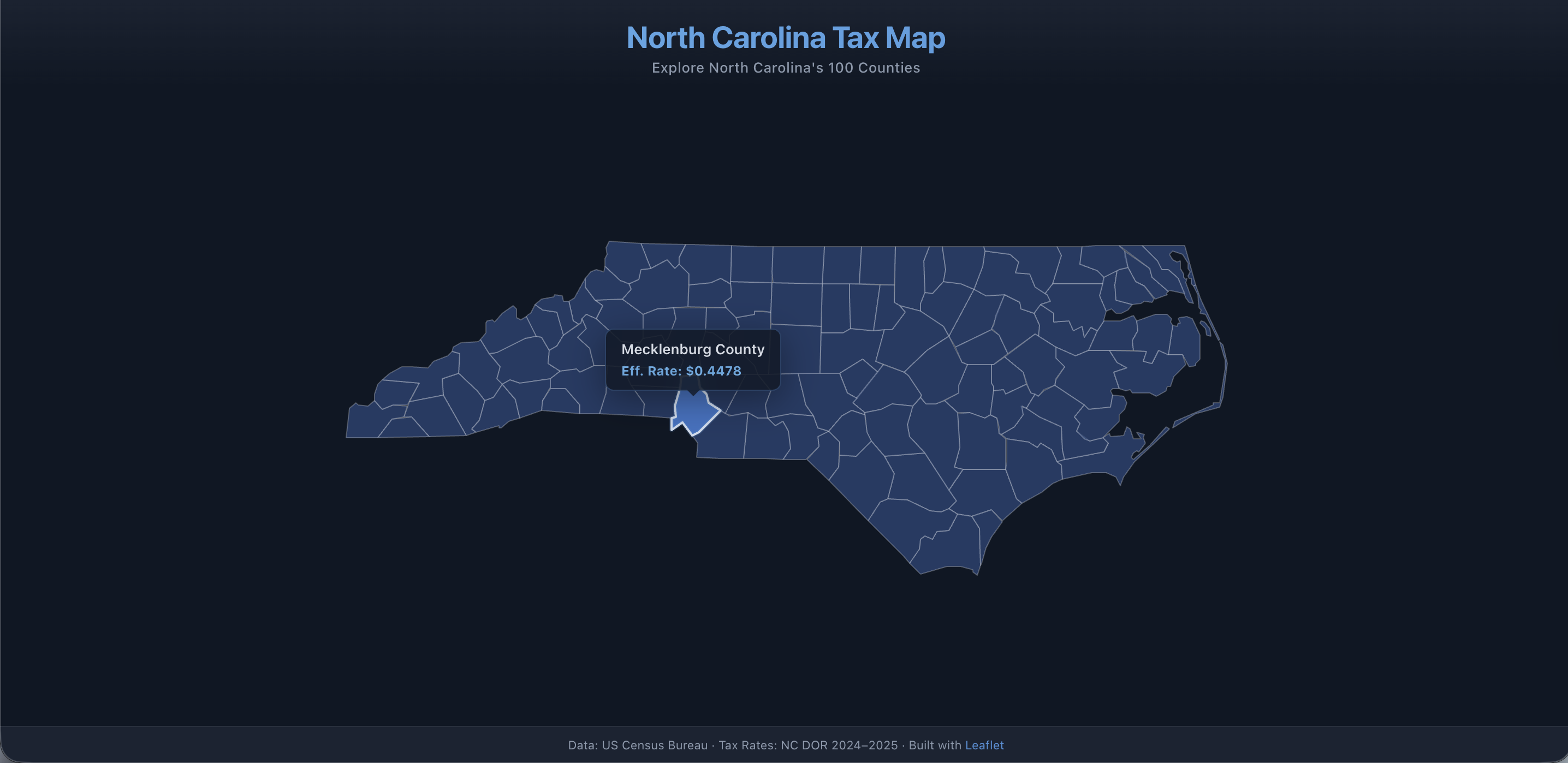 NC Tax Map Visualization